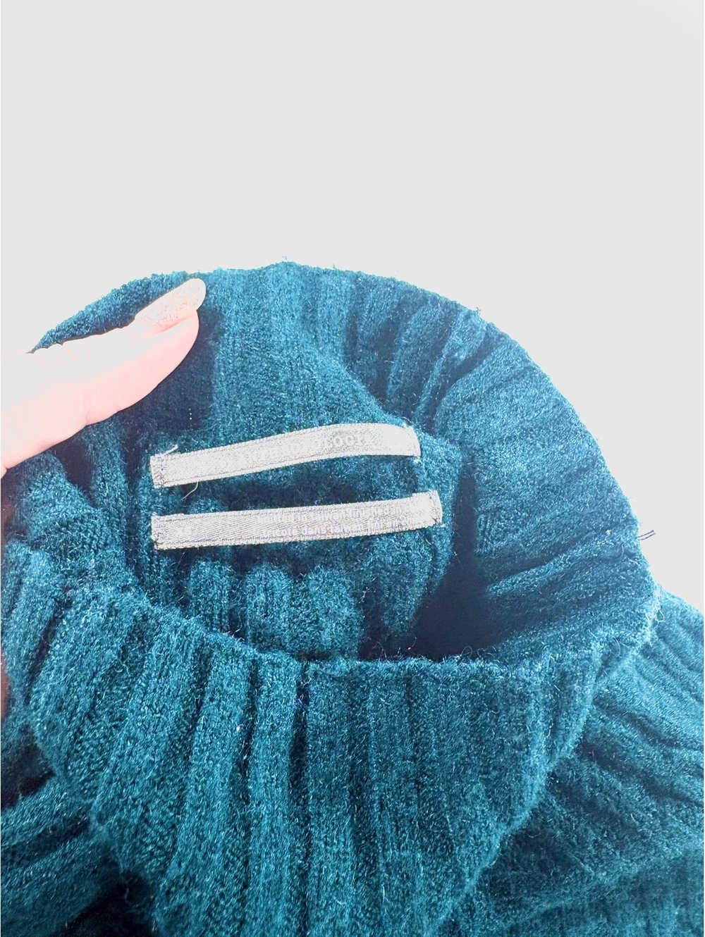By Anthropologie Teal Turtleneck Statement Sweater - Picture 3 of 7